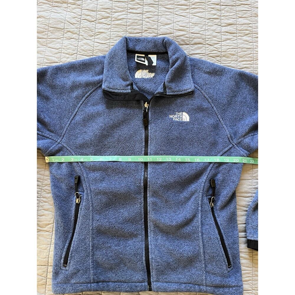 The North Face Womens Blue Heather Polartec Full Zip Fleece Jacket Size M 14071 - Picture 7 of 9